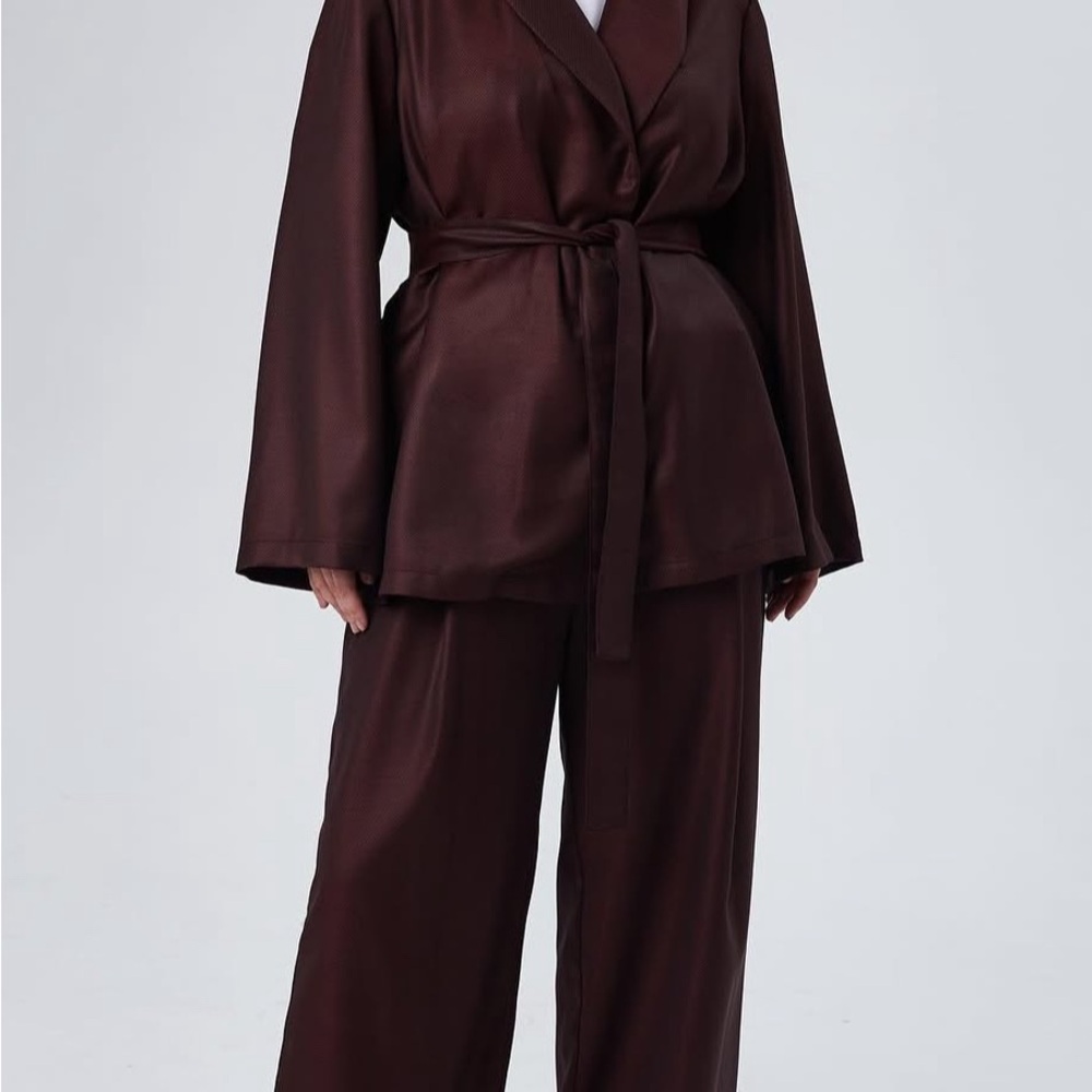 Ligio Curve relaxed burgundy pajama-style suit - Exclusive European brand